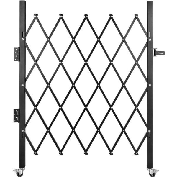 Single Folding Security Gate Folding Door Gate 37"W x 48"H Scissor Gate