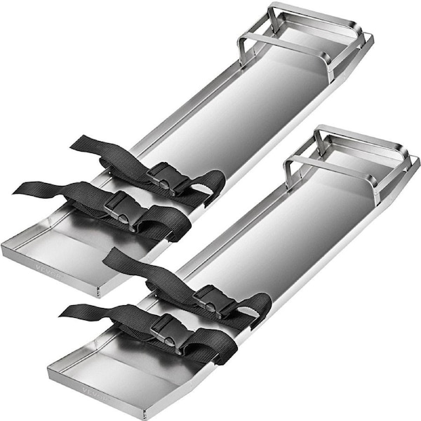 Concrete Knee Boards 70cm x 20cm Slider Knee Boards, Kneeler Board Stainless Steel Kneeboards, Concrete Sliders Pair Moving Sliders, with Concrete Board Straps for Cement and Concrete