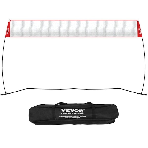 Freestanding Volleyball Training Net for Indoor or Outdoor Use, Adjustable Height Portable Net System with Carrying Bag, Professional Volleyball Practice Trainer for Hitting or Serving