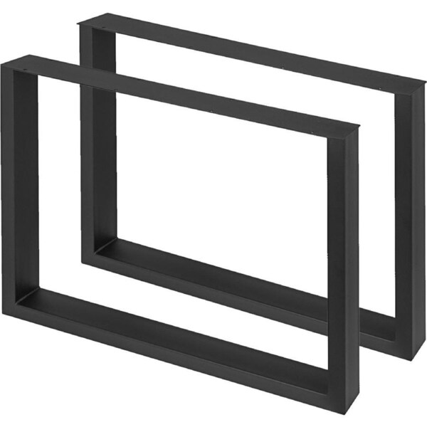 Black Metal Table Legs Set of 2 Steel Table Legs 800x720 MM Dining Table Legs Office Table Legs Computer Desk Legs Steel Bench Legs Country Style Table Legs DIY Furniture