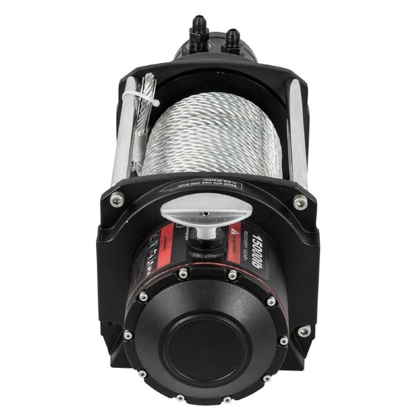 Industrial Hydraulic Winch 6803kg, Hydraulic Anchor Winch with 24m Strong Steel Cable, Hydraulic Drive Winch Adapter Kit, Utility Winch with Mechanical Lock for Tacoma Yukon Hummer,