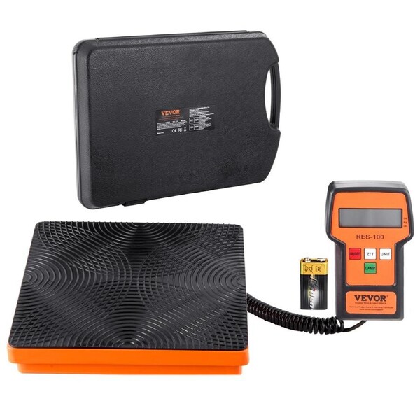 Refrigerant Scale 220 LBS HAVC Charging Recovery Freon Scale, with Wired Remote Control, 5g High Precision Electronic Digital Recovery Weight Scale with Case and Dry