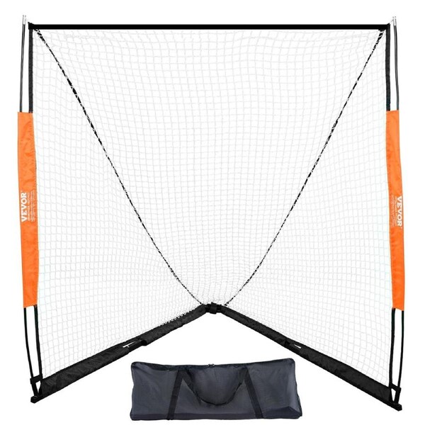 Lacrosse Goal, 1.8mx1.8m Lacrosse Net, Portable Lacrosse Goal with Carry Bag, Fiberglass Rod Backyard Lacrosse Training Equipment, Easy Setup Collegiate Goal, Perfect for Youth Adult