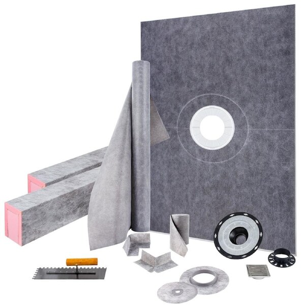 Waterproofing Shower Kit Shower Kit Tray 38''x60'' with Central Drain ABS
