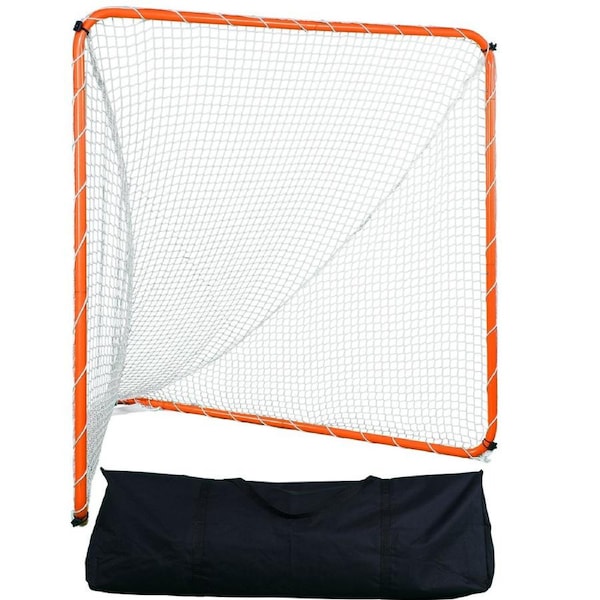 Lacrosse Goal, 6' x 6' Lacrosse Net, Steel Frame Backyard Lacrosse Training Equipment, Portable Lacrosse Goal with Carry Bag, Quick & Easy Setup, Perfect for Youth Adult Training,