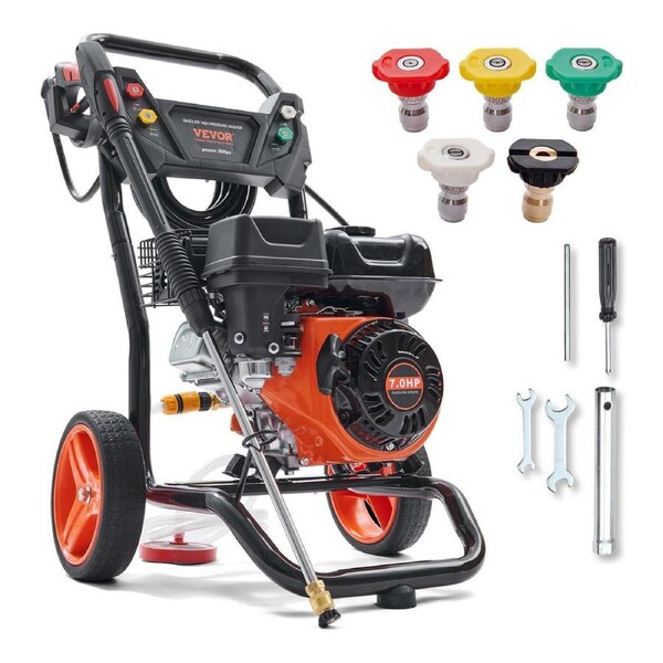 Gas Pressure Washer Gas Powered Washer 3600 PSI 2.6 GPM 210cc 5 Nozzles