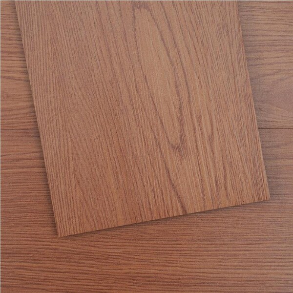 Self Adhesive Vinyl Floor Tiles 36 x 6 inch, 36 Tiles 2.5mm Thick Peel & Stick, Deep Brown Wood Grain DIY Flooring for Kitchen, Dining Room, Bedrooms & Bathrooms, Easy for Home