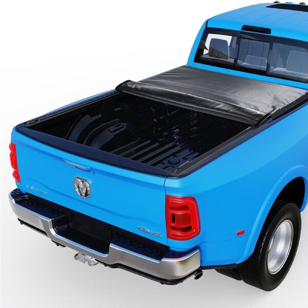 Truck Bed Cover, Roll Up Truck Bed Tonneau Cover, Compatible with 2002-2018 Dodge Ram 1500, 2003-2024 2500 3500, 2019-2024 Classic, for 6.4 x 5.5 ft Bed, Soft PVC material, Roll Up Tonneau