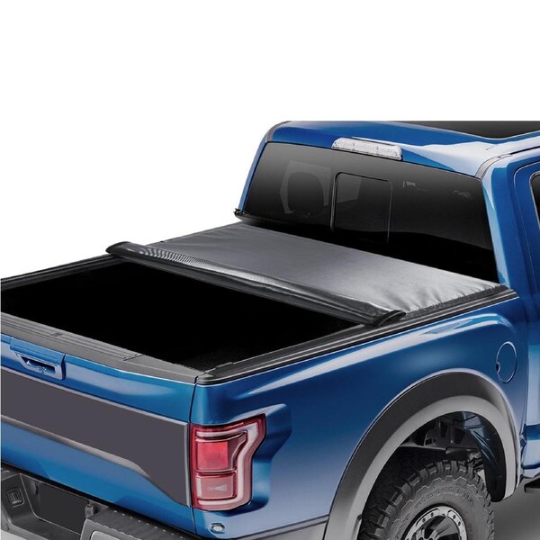 Truck Bed Cover, Roll Up Truck Bed Tonneau Cover, Compatible with 2009-2024 Ford F-150 Styleside Bed, for 1.7m x 1.7m Bed, Soft PVC material, 100% Bed Access Roll Up Tonneau