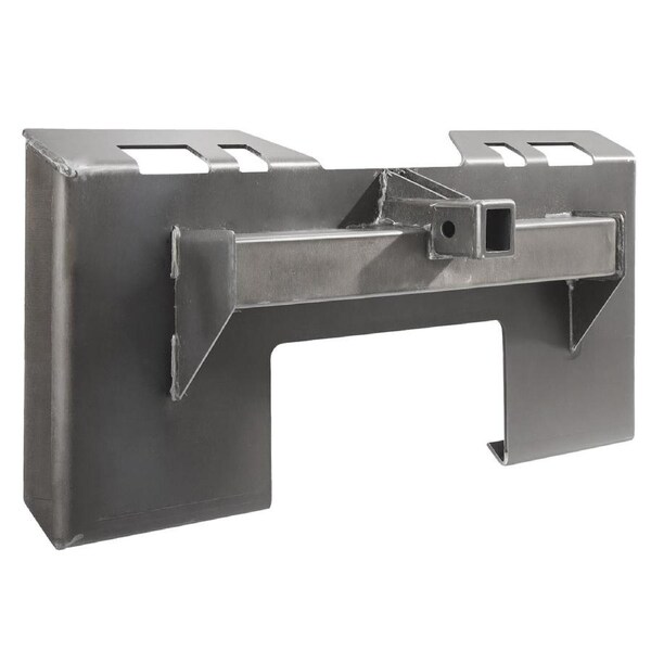 6.35mm Skid Steer Attachment Plate, Skid Steer Mount Plate with 5.8cm Hitch Receiver, Quick Attachment Loader Plate, Compatible with Deere, Kubota, Bobcat, Mahindra Skid Steers and