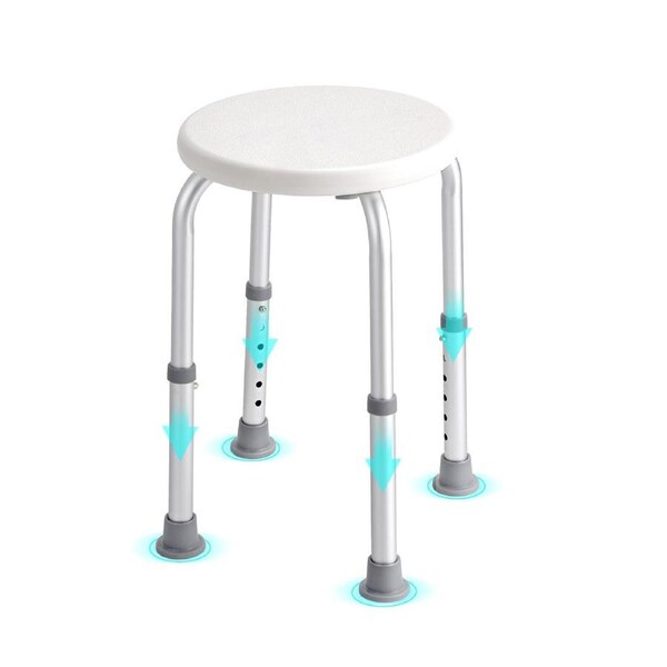 Shower Chair for Inside Shower, Adjustable Height Shower Stool, Non-Slip Bench Bathtub Seat Stool for Elderly Disabled Adults Handicap, 300 lbs