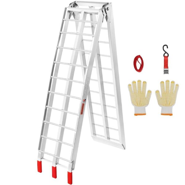 Aluminum Ramp 750 LBS Foldable Loading Ramps for Pickup Trucks Bed 1 Piece