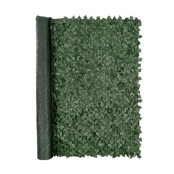 Ivy Privacy Fence, 1830 x 2440 mm Artificial Green Wall Screen, Greenery Ivy Fence with Mesh Cloth Backing and Strengthened Joint, Faux Hedges Vine Leaf Decoration for Outdoor Garden,