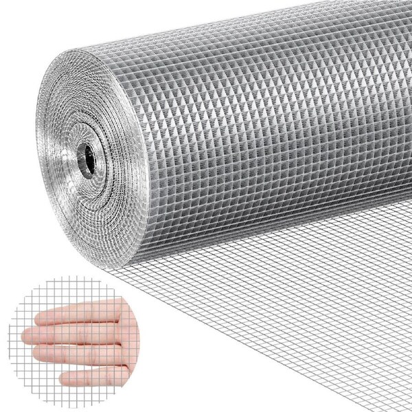 Hardware Cloth, 1/4 inch 36in x 100 ft 23 Gauge, Hot Dipped Galvanized Wire Mesh Roll, Chicken Wire Fencing, Wire Mesh for Rabbit Cages, Garden, Small
