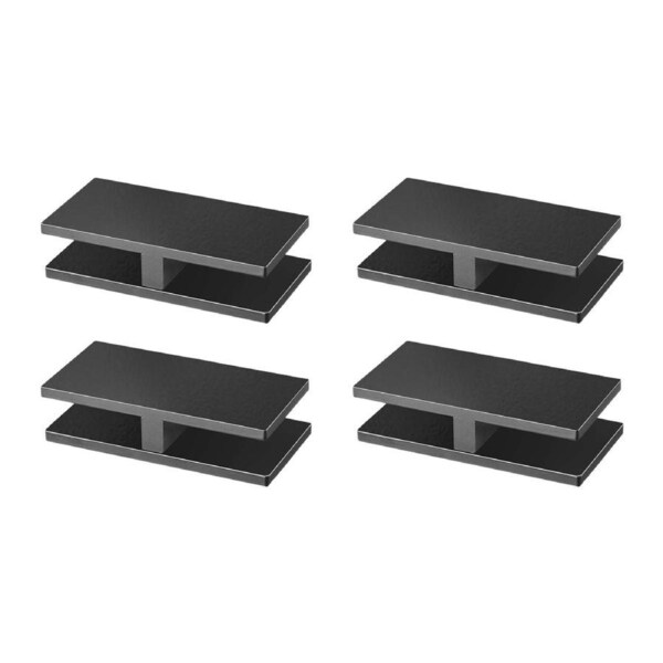 Glass Clamp, 4 PCS Rectangle Glass Railing Bracket for 0.31 "-0.47 " Tempered Glass, 304 Stainless Steel Glass Mounting Clamp, 0.2” Thick Glass Shelf Bracket for Balcony, Garden, Pool,