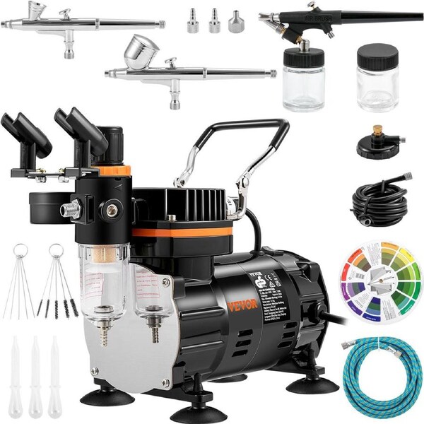 Airbrush Kit Dual-action Airbrush Compressor Art Nail Tattoo Makeup Model