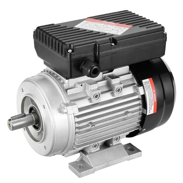 0.55KW Electric Motor 1400 rpm, AC 220~240V 4.5A, 80, B34 Frame, Air Compressor Motor Single Phase, 19mm Keyed Shaft, CW/CCW Rotation for Agricultural Machinery and General
