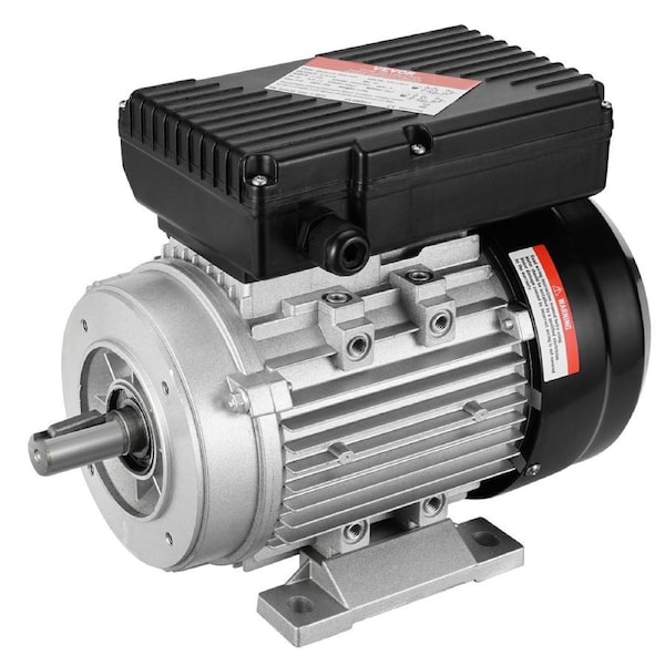 0.75KW Electric Motor 2850 rpm, AC 220~240V 5.15A, 80, B34 Frame, Air Compressor Motor Single Phase, 19mm Keyed Shaft, CW/CCW Rotation for Agricultural Machinery and General
