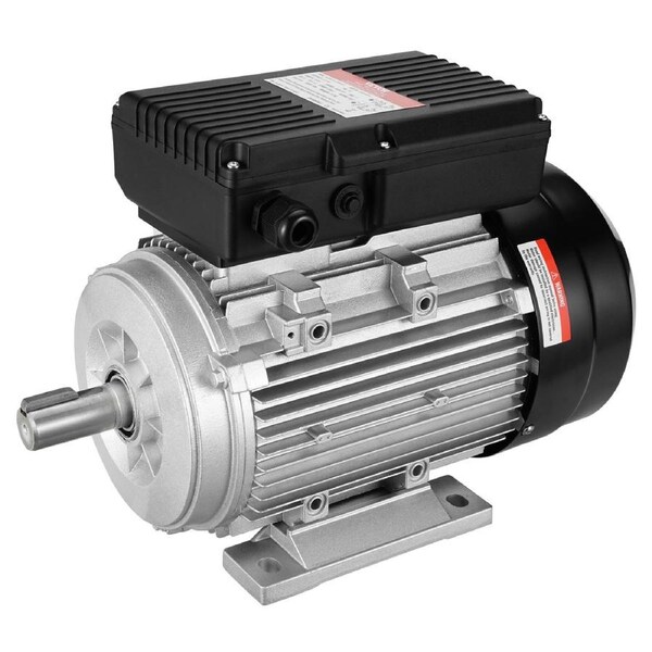 1.5KW Electric Motor 1400 rpm, AC 220~240V 9.85A, 90L, B3 Frame, Air Compressor Motor Single Phase, 24mm Keyed Shaft, CW/CCW Rotation for Agricultural Machinery and General