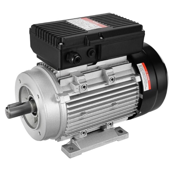 1.5KW Electric Motor 1400 rpm, AC 220~240V 9.85A, 90L, B34 Frame, Air Compressor Motor Single Phase, 24mm Keyed Shaft, CW/CCW Rotation for Agricultural Machinery and General