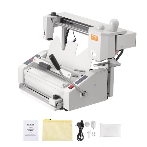 Thermal Binding Machine, 400 Sheets Capacity Hot Glue Binding Machine, Thermal Book Binder 50mm Binding Thickness A3(Short Edge)/A4/A5 Document with Milling
