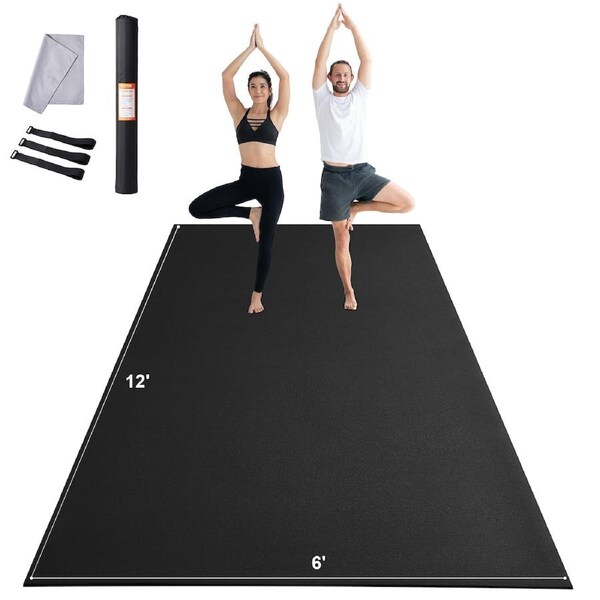 Exercise Mat, Non Slip High Density Premium Yoga Mat, Exercise Yoga Mat for Men Women, Fitness & Exercise Mat with Bag & Carry Strap, for All Types of Home Yoga, Pilate & Floor Workout
