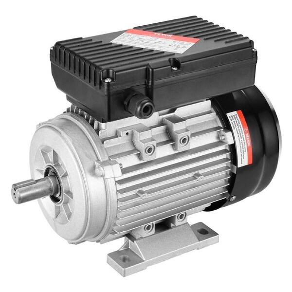 0.75KW Electric Motor 1400 rpm, AC 220~240V 5.45A, 80, B3 Frame, Air Compressor Motor Single Phase, 19mm Keyed Shaft, CW/CCW Rotation for Agricultural Machinery and General