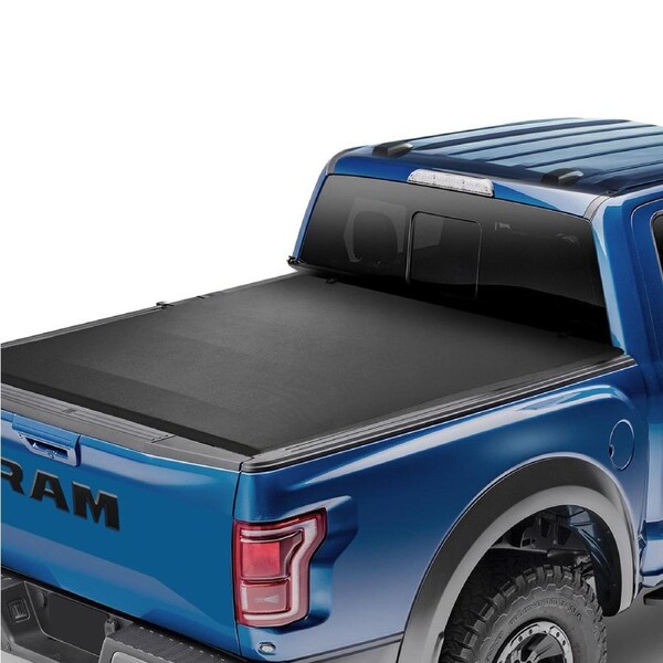 Quad-Fold Tonneau Cover Truck Bed Cover for 2002-2024 Dodge Ram 1500 PVC