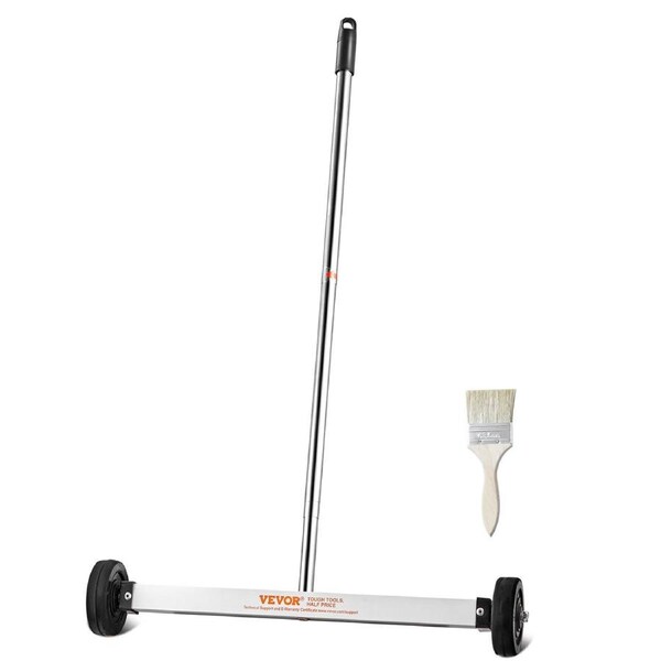Magnetic Sweeper with Wheels 17inch Mini 10 lbs Capacity Adjustable Handle