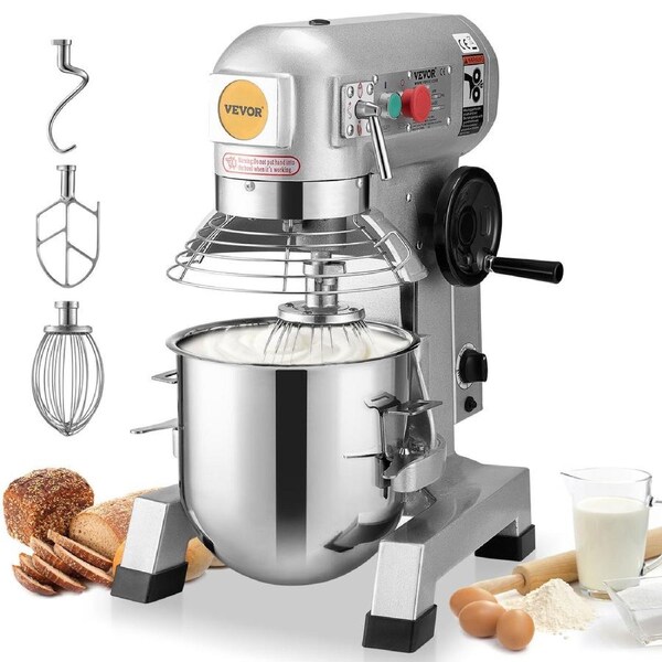 Commercial Food Mixer 18.9L 3-Speed Stand Dough Mixer 1100W for Restaurant