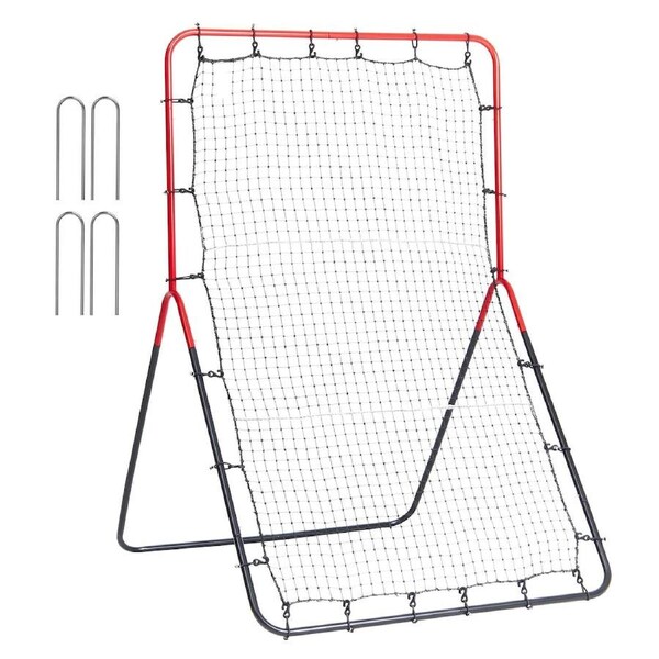 Baseball And Softball Rebounder Net 3x4.5 ft PitchBack 3-Way Trainer
