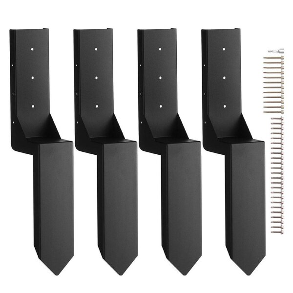 Fence Post Anchor Repair Kit 4 Pack Inner 3.5 x3.5 Inches Support Stakes