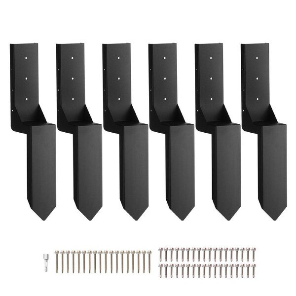 Fence Post Anchor Repair Kit 6 Pack Inner 3.5” x3.5” Support Stakes Repair