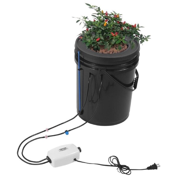 DWC Hydroponics Grow System Deep Water Culture with Top Drip 1 Bucket 20L