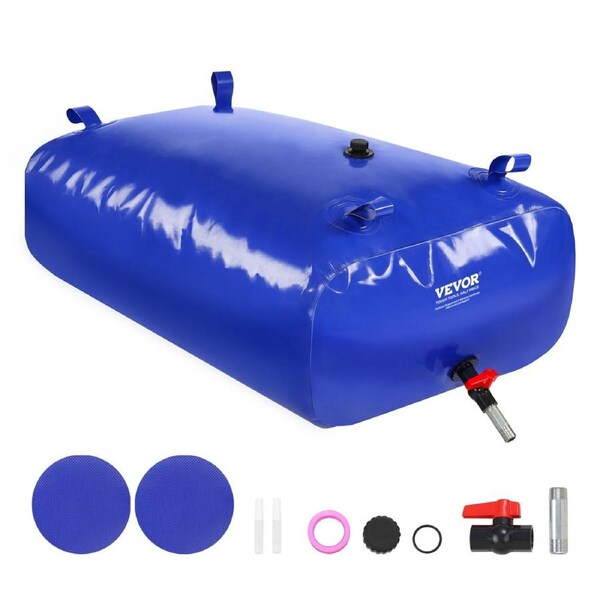 Portable Water Storage Bladder 87 Gal 1000D PVC Collapsible Water Tank