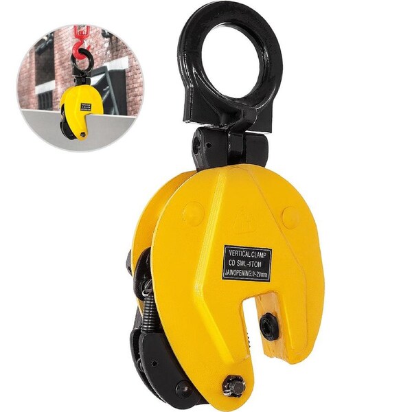 1T Vertical Plate Lifting Clamp Grab Clamp Dog Steel Lift Grip Sling