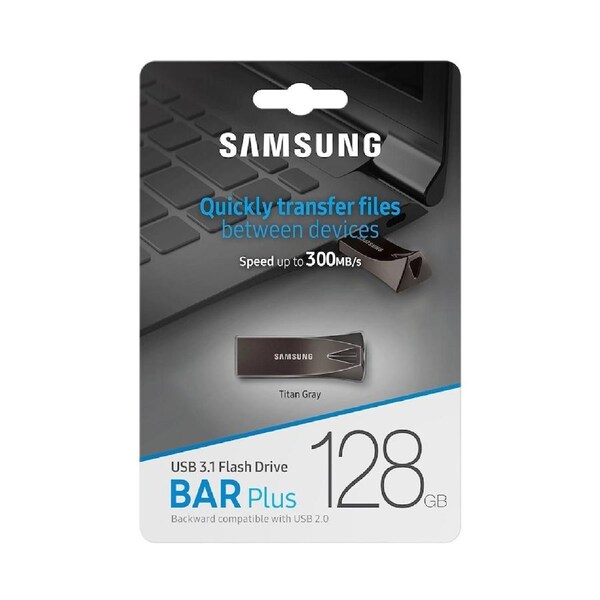 Samsung Bar Plus 128GB USB 3.1 Flash Drive 300MB/S Memory Stick Pen Drive Laptop