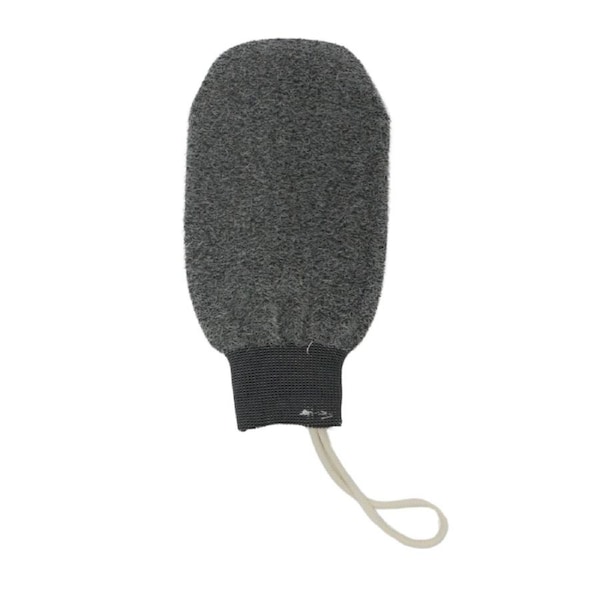 Caronlab Milano Body Exfoliating Massage Glove Mitt Wax Waxing Skin Dark Grey