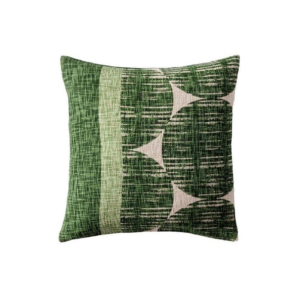Kas Australia Sima Filled Cushion/Throw Pillow Home Decor Square 50x50cm GRN