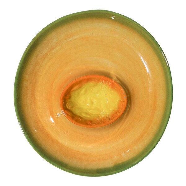 Rockmelon Ceramic 24cm Dip Plate Snack/Salad Serving Dish Tabletop Home Decor