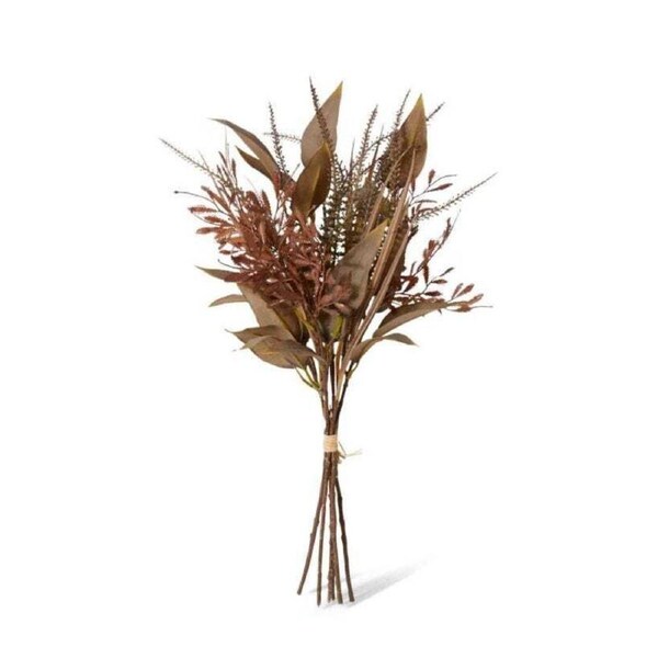 E Style 50cm Plastic Native Foliage Deco Bundle Artifical Faux Flower Rust