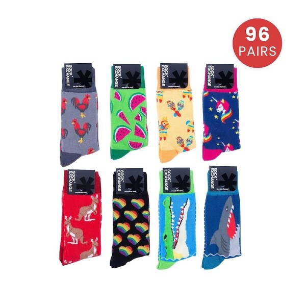 Novelty Socks - Wholesale 96 Pairs Novelty Socks
