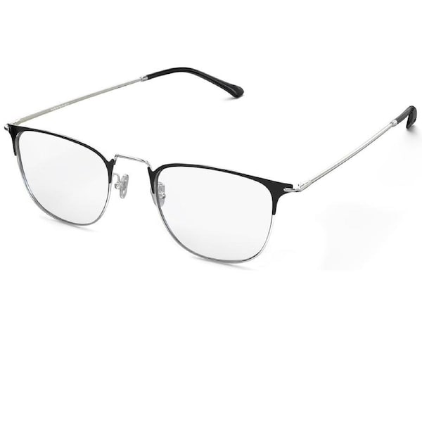 MANI VANCE Logan Silver Blue Light Blocking Computer Glasses Eye Protection