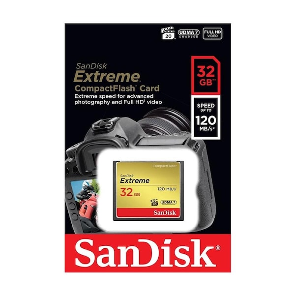 SanDisk Extreme UDMA7 32GB Compact Flash CF Memory Card DSLR Camera Full HD