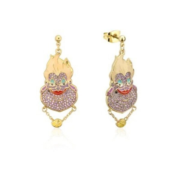 Disney Couture Kingdom - The Little Mermaid - Ursula Crystal Drop Earrings Gold