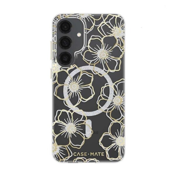 Case-Mate Floral Gems Case for Samsung Galaxy S25+ - Gold/Magnet