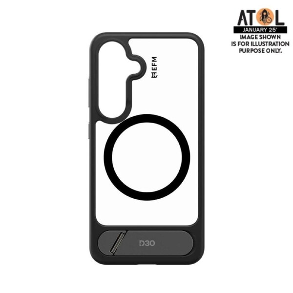 EFM Alta Case with D3O BIO for Samsung Galaxy S25 - Black/Clear
