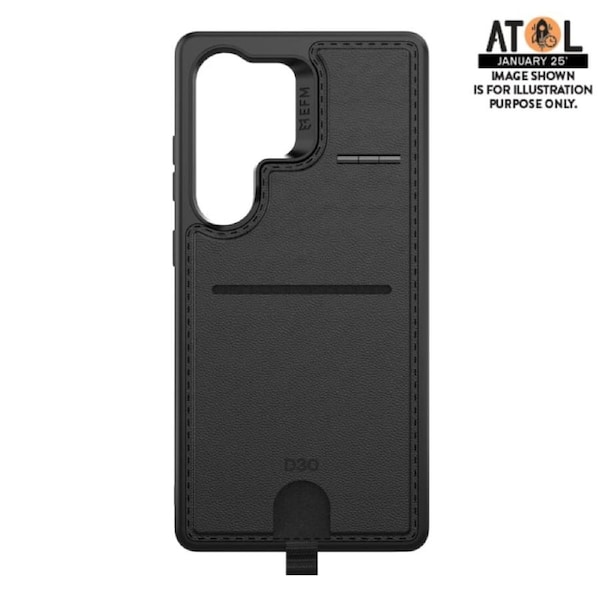 EFM Berlin Wallet Case with D3O BIO for Samsung Galaxy S25 Ultra - Black