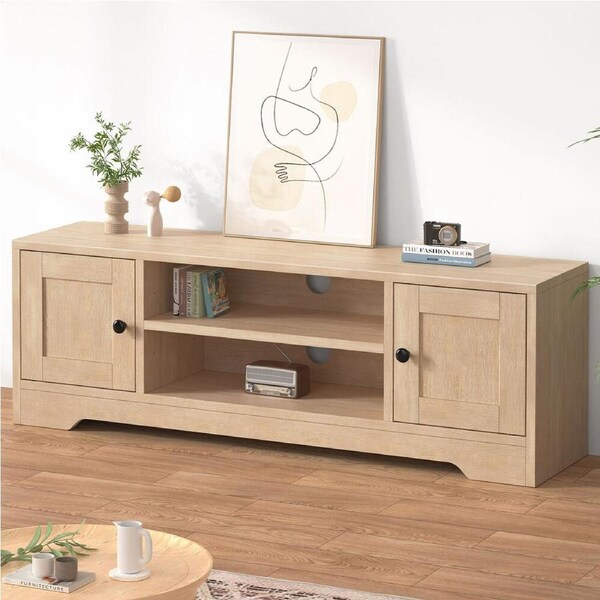 ALFORDSON TV Cabinet Entertainment Unit Stand 120cm Hamptons Storage Wood