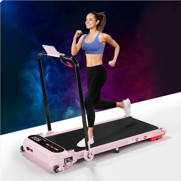 BLACK LORD Folding Treadmill Walking Pad Incline Shock Absorbers 390mm Pink